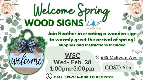 Feb Craft: Welcome Spring Wood Boards